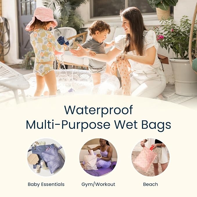 Tiny Twinkle Wet Dry Bag – 2 Pack Reusable Waterproof & Mess Proof Wet Bags - Image 3