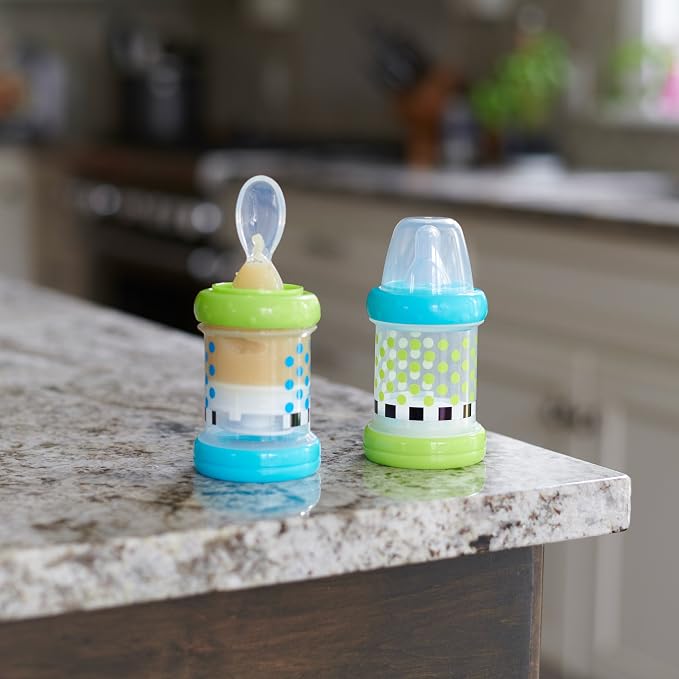 Sassy Baby Food Nurser – 4+ Months Set of 2-4oz 100% Silicone Nipple and Spoon - Image 3
