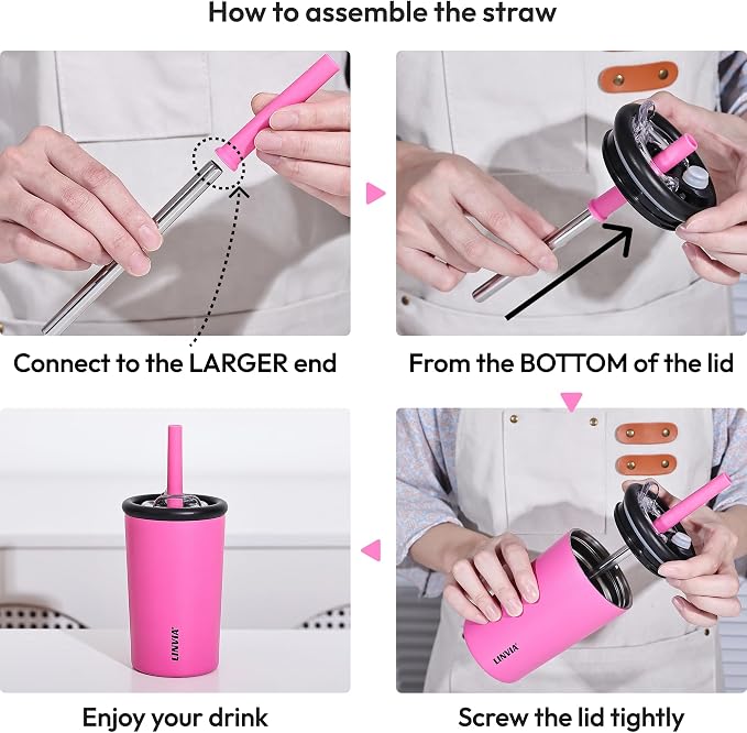 Candy Tumbler, 12 oz Kids Insulated Stainless Steel Water Bottle - Image 9