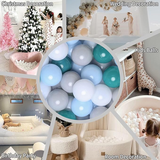 GOGOSO Ball Pits Balls for Toddlers Pack of 50 100 200 Plastics Shape Ball - Image 8
