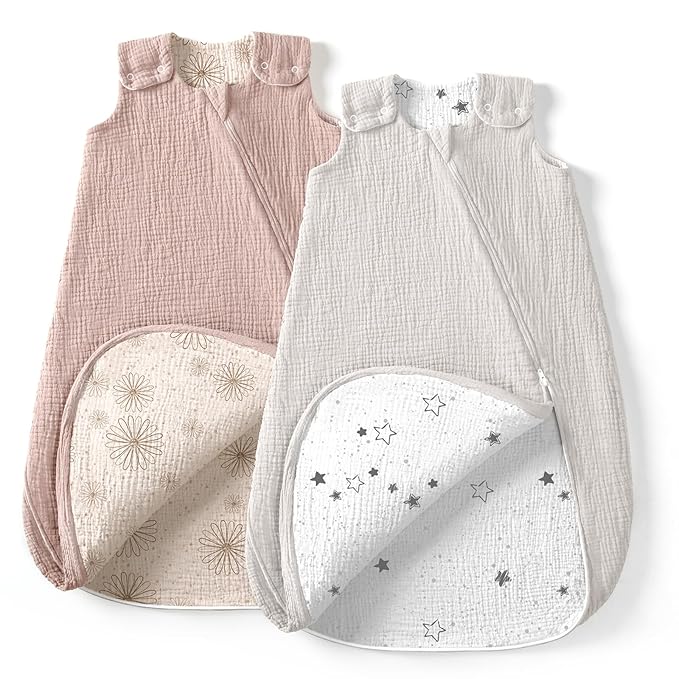 lulumoon Sleep Sack Muslin for Baby: Cotton Wearable Blanket for 15-24 Months by Lulumoon