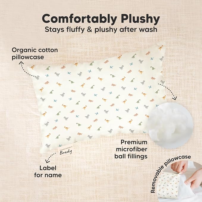 Mini Toddler Pillow with Pillowcase - Image 6