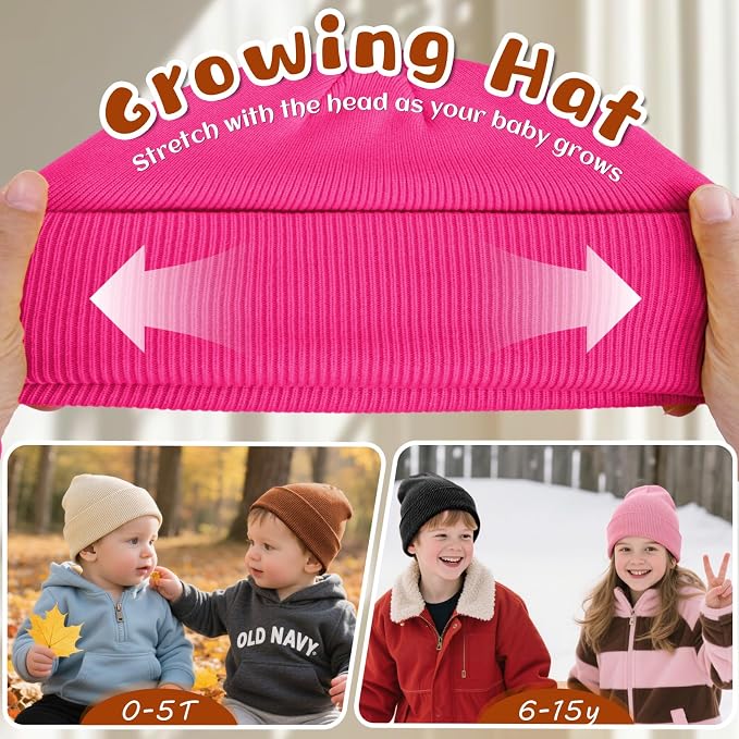 ZOORON Toddler Beanie Baby Boys Girls Beanies Kids Winter Hats Children Knit - Image 3