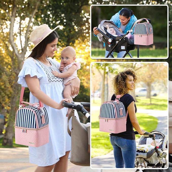 Breastmilk Cooler Bag with Ice Pack Fits 6 Baby Bottles up to 9 Ounce, Breast - Image 6