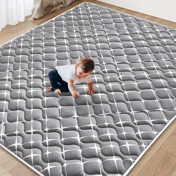 Baby Play Mat - 71" X 59", Premium Thicker Foam One-Piece Crawling Mat by VibeBear