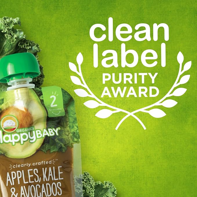 Happy Baby Organics Stage 2 Baby Food Pouches, Gluten Free, Vegan & Healthy - Image 3