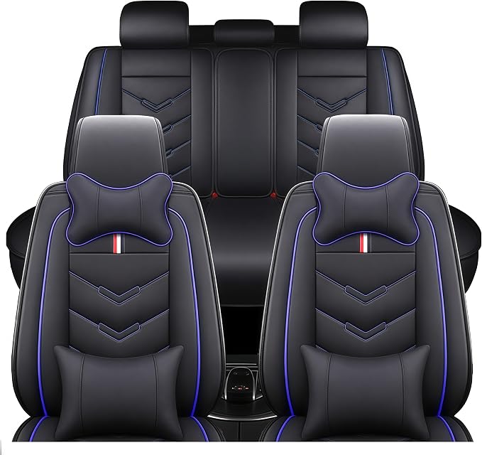 Leather Car Seat Covers Fit for LR Defender 2020-2025, 5 Seater Waterproof and by TENDER+GLOW