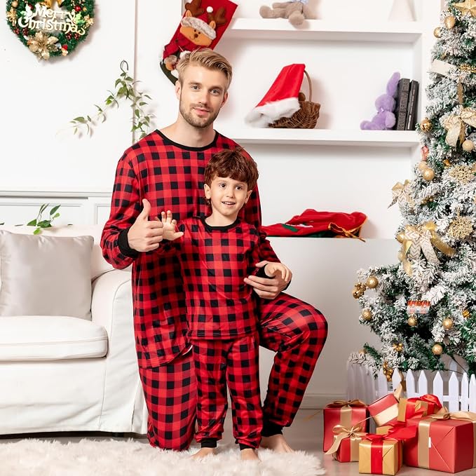 Schbbbta Family Matching Pajamas Holiday Sleepwear Long Sleeve Pjs Sets - Image 2