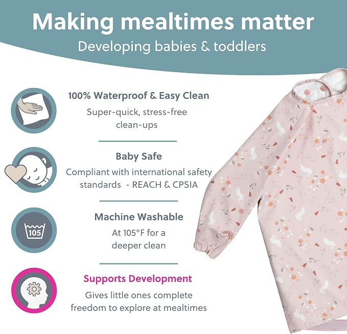 BIBaDO - Long Sleeve Baby Bibs - Babies & Toddlers 6-36 Months - Coverall Baby - Image 4
