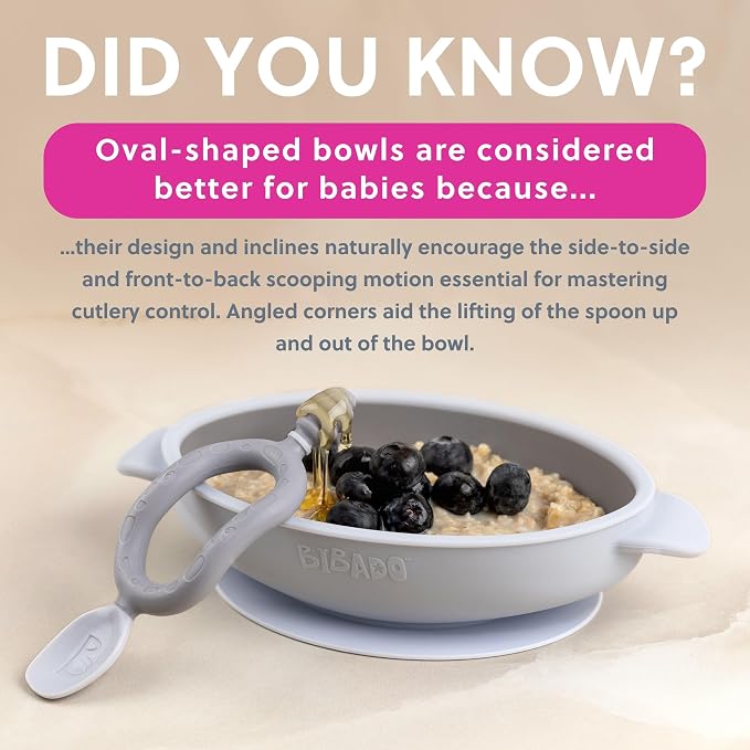 BIBaDO - Silicone Baby Bowl - Stay Put Suction Bowl - Oval Shape - First Meals - Image 5