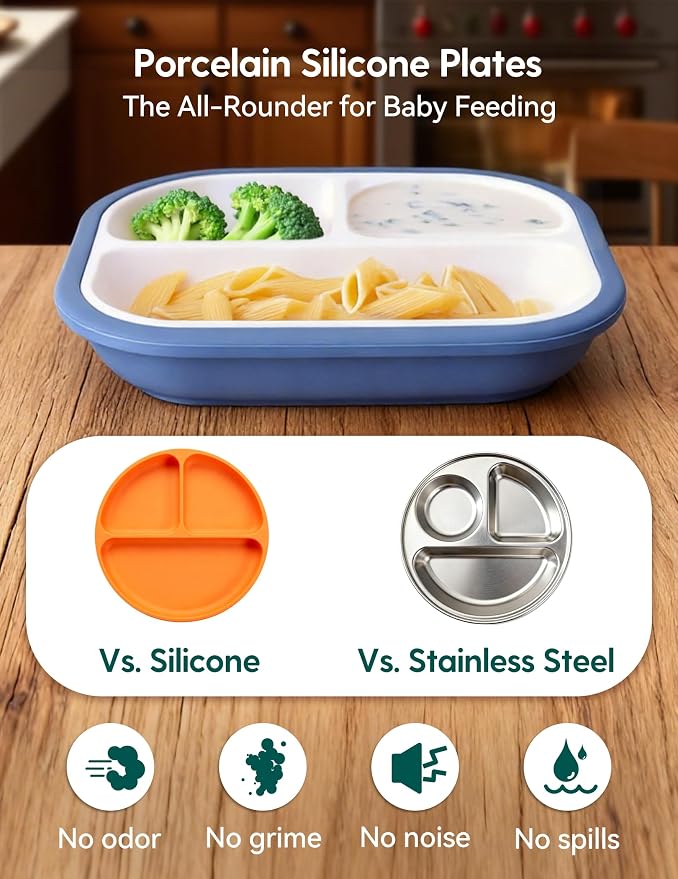 BABELIO 8'' Toddler Porcelain Plates - Image 4