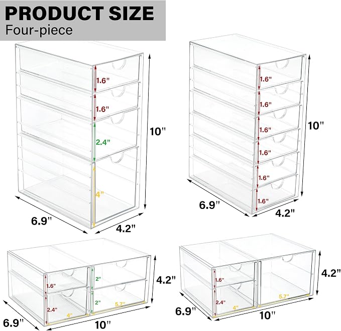 Prsildan Acrylic Drawer Organizer - Image 3