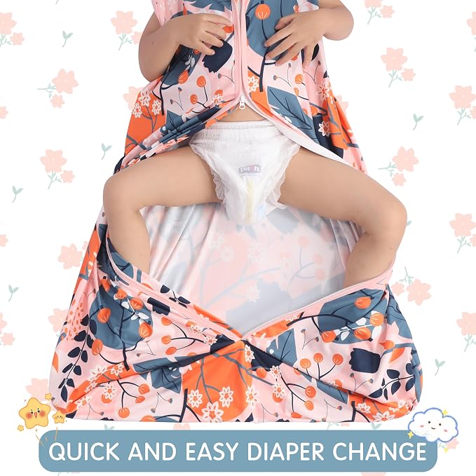 3 Pack Baby Sleep Sack 100% Rayon Cotton Baby Sleeping Bag 2-Way Zipper Toddler - Image 2