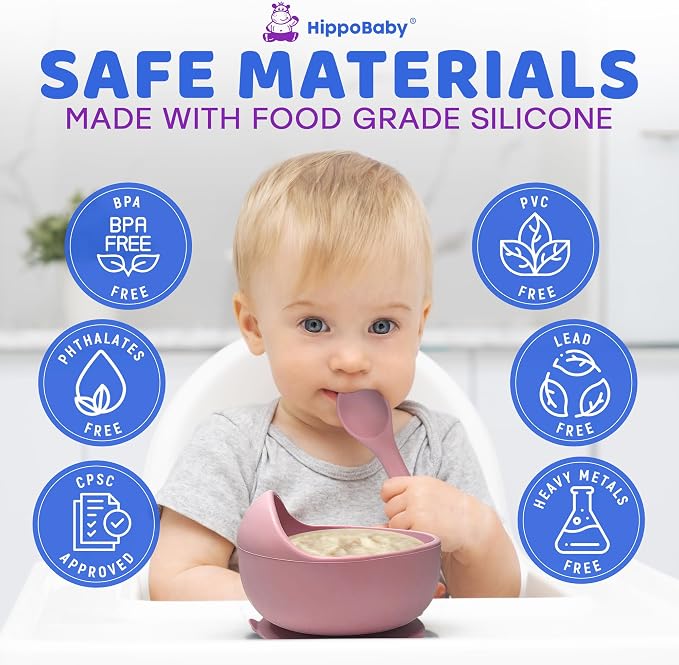 Baby Led Weaning Supplies |10 Piece Silicone Baby Feeding Set, Baby Toddler Bib - Image 5