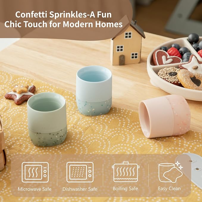 Moonkie Silicone Baby Cup 4 Months+ | Tiny Open Training Cup - Image 7