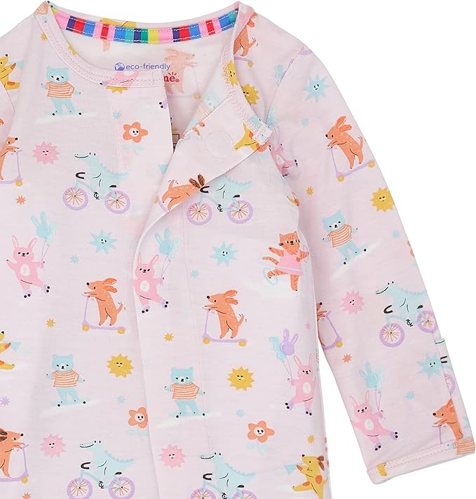 Magnetic Me Girls Modal Magnetic Baby Footie Pajamas | Silky Soft Modal Fabric - Image 2