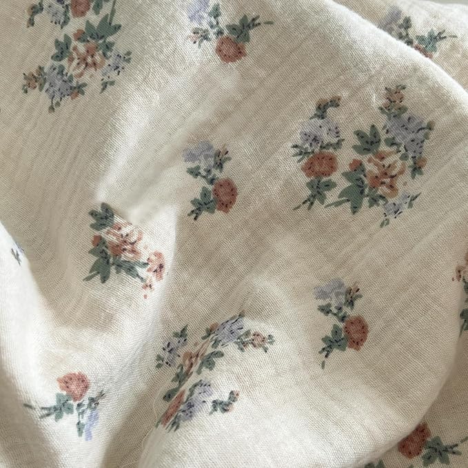 BuLuTu Kids Toddler Muslin Pillowcase Girls Boys Shabby Chic Floral Pillow Cases - Image 4