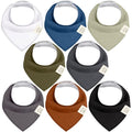 8-Pack Organic Baby Bandana Bibs by KeaBabies