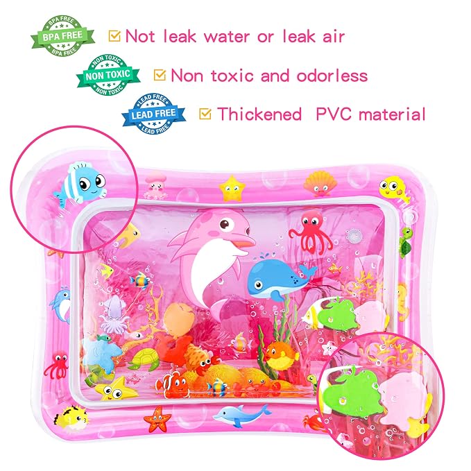 Tummy Time Water Mat for Baby Girl Baby Girl Toys for 3 to 12 Months Great Baby - Image 6