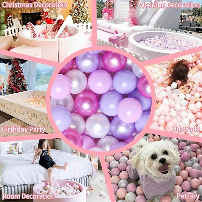 GOGOSO Ball Pits Balls for Toddlers Pack of 50 100 200 Plastics Shape Ball - Image 4