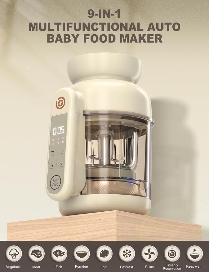 Auto Baby Food Maker, Glass Baby Food Mills, Baby Blender & Steamer and Puree - Image 2