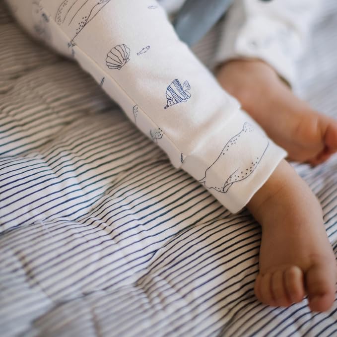 Pehr Baby Play Mat, Life Aquatic | Ultra-Soft Quilted 100% Cotton Exterior - Image 7