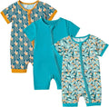 OPAWO Bamboo Baby Pajamas 3 Pack, Double Zipper Bamboo Sleepers by OPAWO