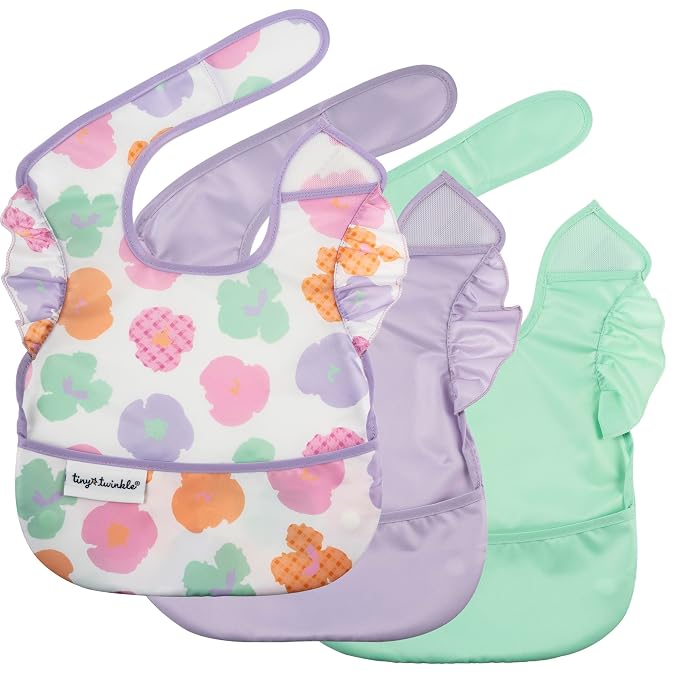 Tiny Twinkle Mess Proof Baby Bibs - Image 8