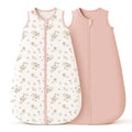 Konssy Muslin Baby Sleep Sack 6-12 Months 0.8 TOG, 2 Pack 100% Cotton Wearable by Konssy