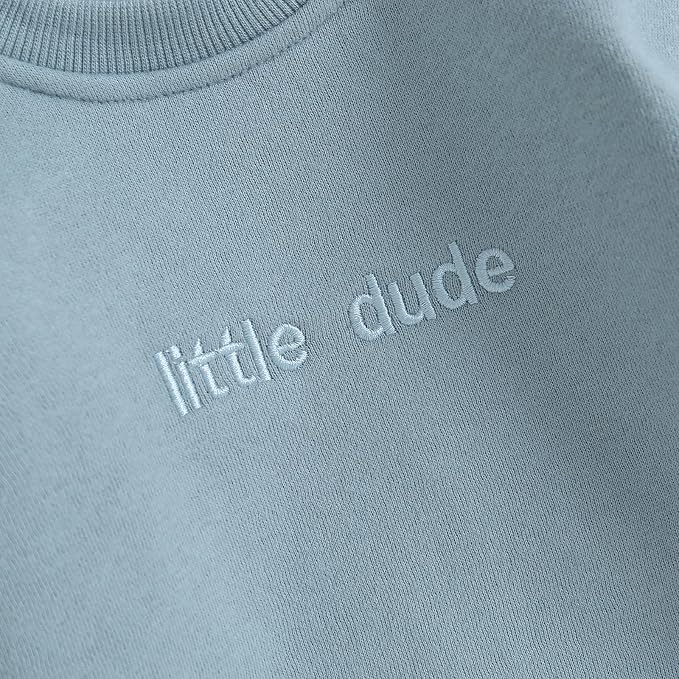 VISGOGO Newborn Infant Baby Boy Girls Oversized Romper Little Dude Sweater - Image 5