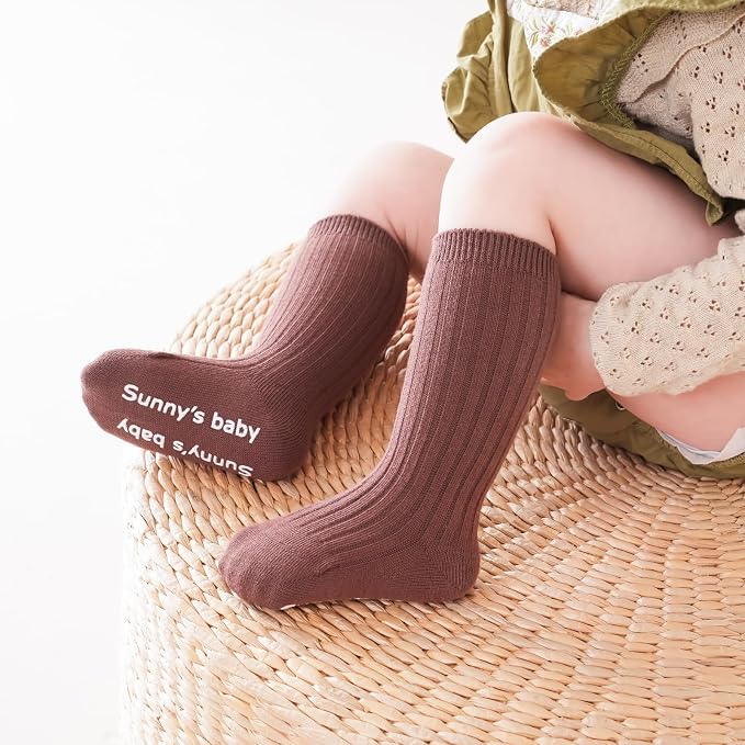 Zumou Toddler Knee High Socks Non Slip Anti Skid Baby Boy Girls Seamless Long - Image 5