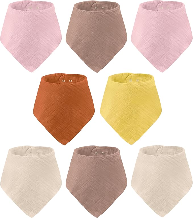 Muslin Baby bibs for drooling and teething, 100% cotton, Bibs for baby girl - Image 8
