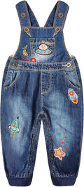 KIDSCOOL SPACE Baby Little Kids Cute Denim Embroidered Fashion Jean Overalls by KidscoolSpaceCallingOutAllTheChildrensDenimLovers