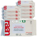 Raan, 100% Cotton Baby & Toddler Wipes, Unbleached, 99% Purified Water by Raan