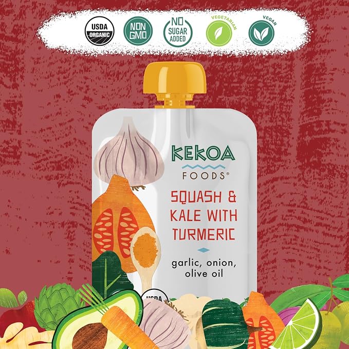 Kekoa Foods Squash & Kale with Turmeric Baby Food Purée | 100% USDA - Image 5