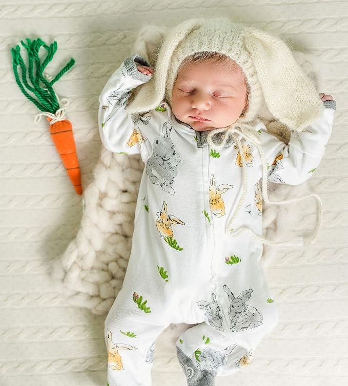 Burt’s Bees Baby Boys' One-Piece Sleep and Play 100% Organic Cotton PJs - Image 2