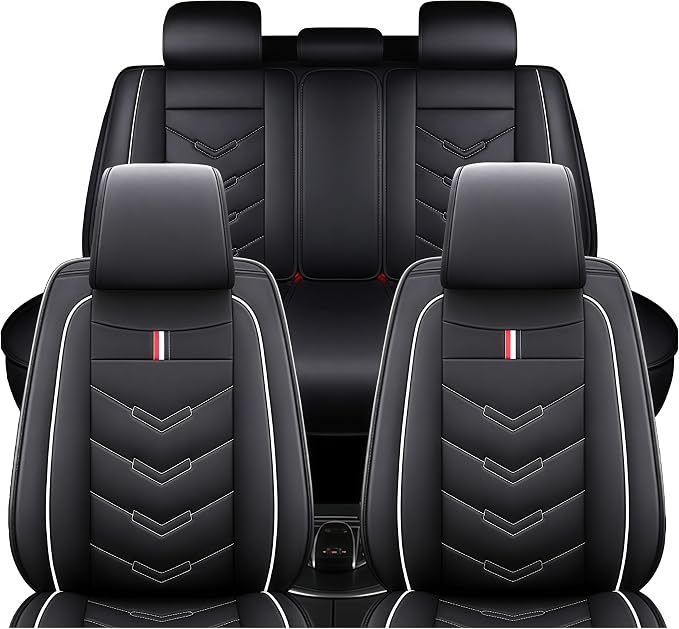 Leather Car Seat Covers Fit for LR LR4 2009-2016, 5 Seater Waterproof and by TENDER+GLOW