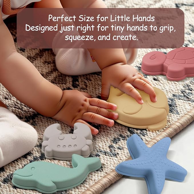 Silicone Beach Toys for Toddlers, Travel Friendly Sand Toys for Babies 6-12 - Image 2