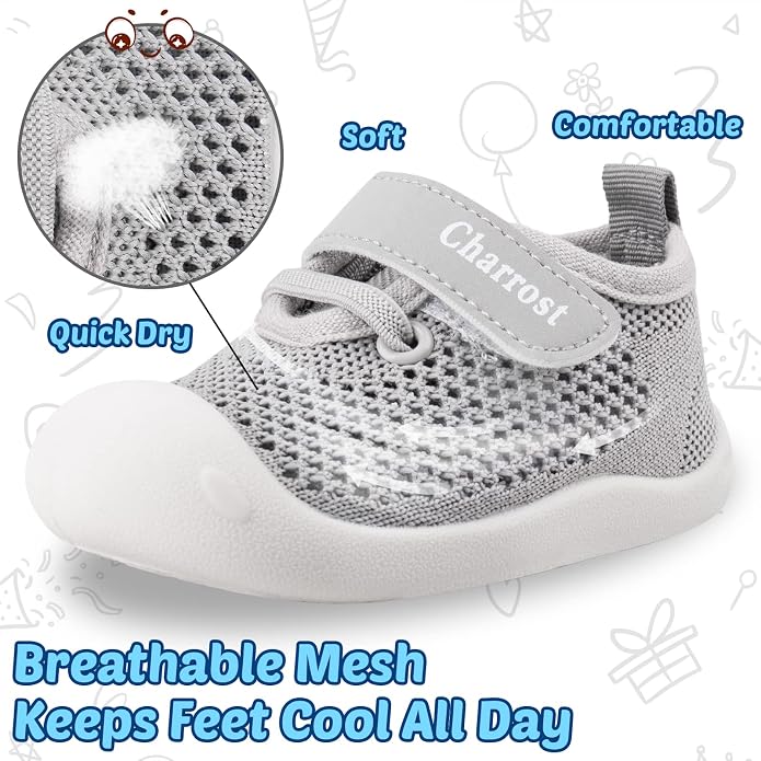 Baby Walking Shoes Toddler Girl Boy Soft Sole Breathable Cotton Canvas Shoes - Image 3