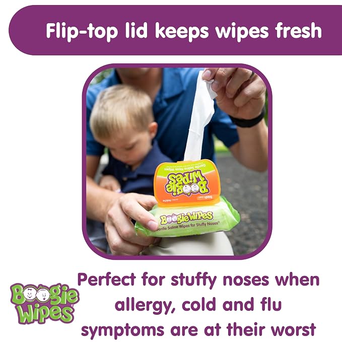 Saline Nose Wipes by Boogie, for Baby & Kids, Hand & Body, Made - Image 4