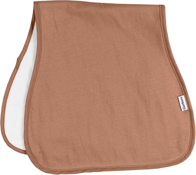 Gerber Baby Unisex Burp Cloths Rust Tan, Size 10.5" x 21" - Image 7