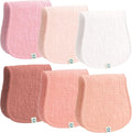 Muslin Burp Cloths Set, 6 Pieces, 100% Organic Cotton Hand Washcloths by RomyRo