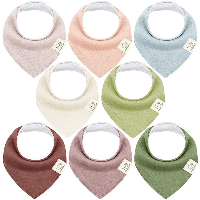 KeaBabies 8-Pack Bandana Bibs for Baby Girls, Boys by KeaBabies