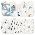 Zainpe 6Pcs Muslin Cotton Baby Bibs Snowflake Polar Bear Pattern Burp Cloths by Zainpe