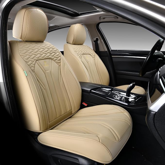 FLORICH Leather Seat Covers, Seat Covers Full Set, Car Seat Protectors 5 Seats - Image 2