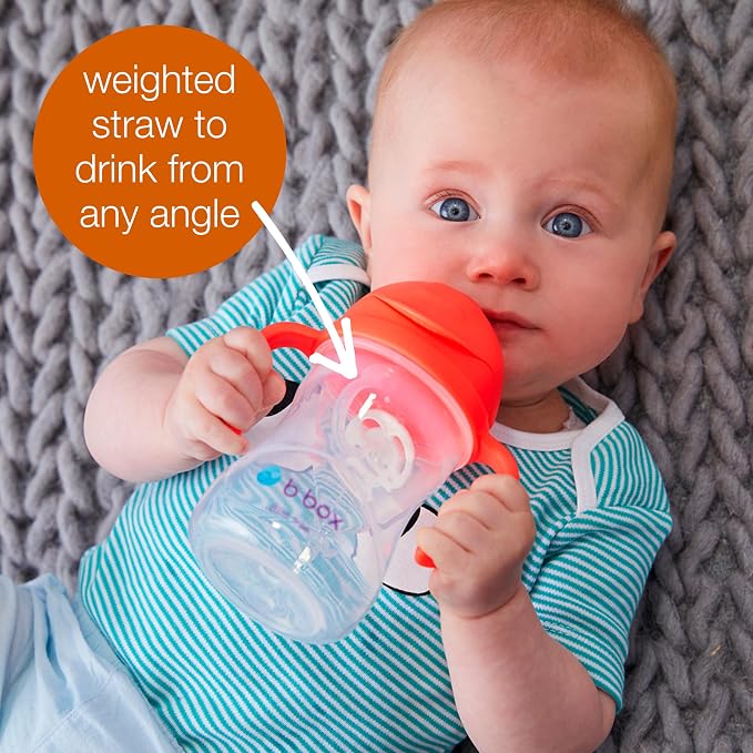 b.box Sippy Cup with Weighted Straw. Leak Proof, Easy Grip. BPA Free & - Image 4