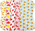 5-Pack Organic Cotton Burp Cloths – Large, Ultra-Soft 3-Layer Towels by KiddyStar%C2%AE