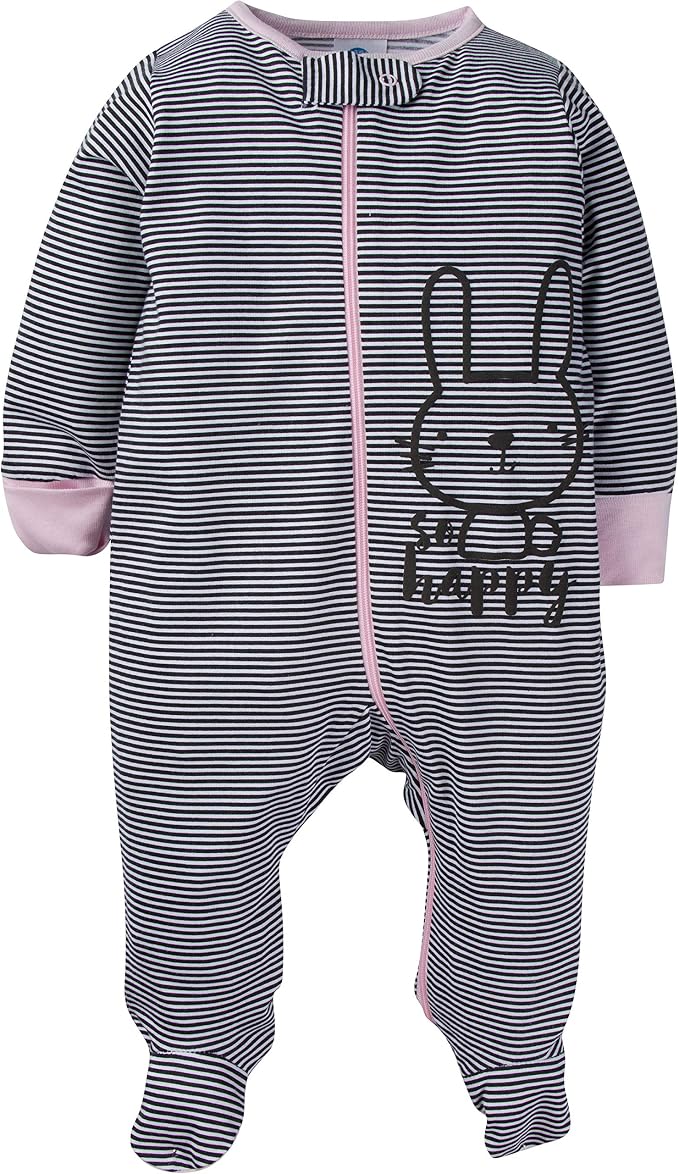 Gerber Baby Girls 4 Pack Sleep 'N Play Footie - Image 3
