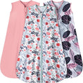 Baby Sleep Sack 0-6 Months 3 Pack Baby Wearable Blanket 100% Rayon Cotton 2-Way by GUNTAIL