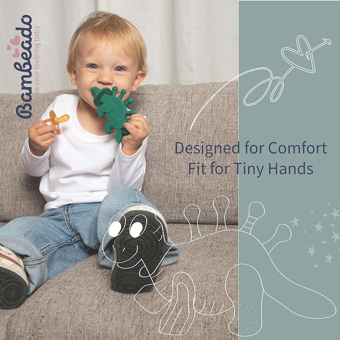 Bambeado Baby Teether Toy and Training Toothbrush: Dibly - Image 6